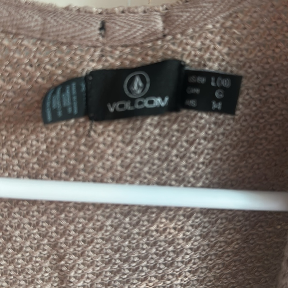 Volcom Tan Open-Front Cardigan - Picture 2 of 4